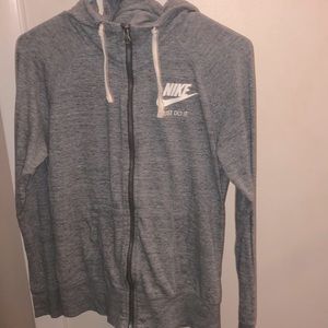 Grey Nike full Zip hoodie